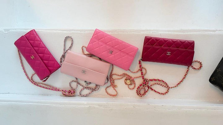 Preloved Vintageline X Molly&My - Chanel Classic Flap Wallet 2 - Pink Tasker 