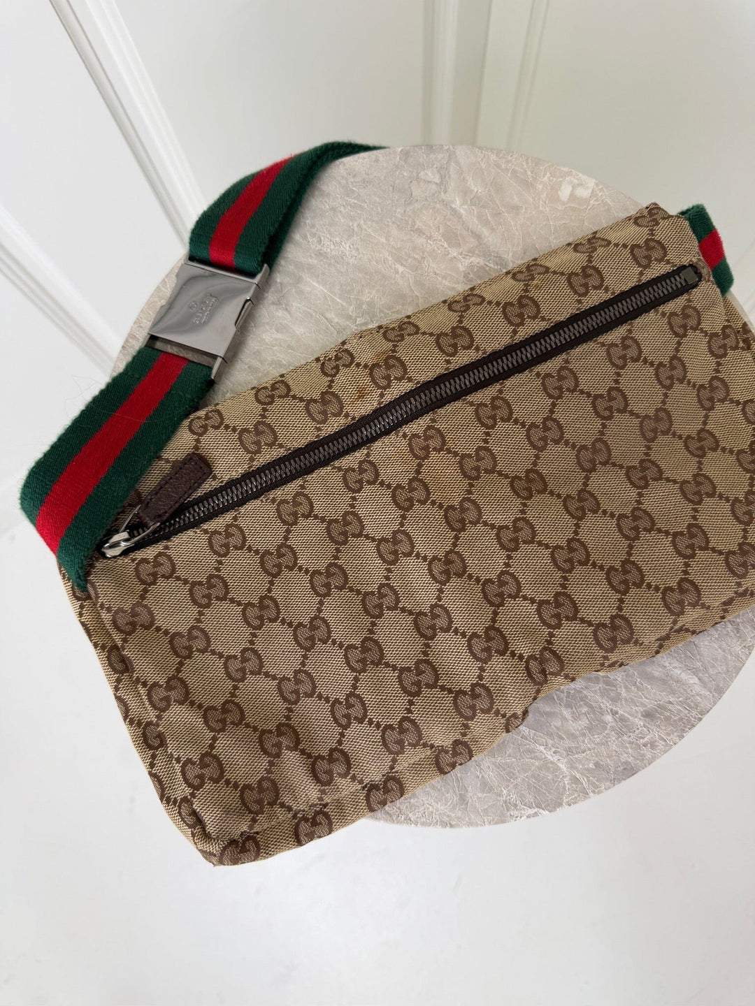 Preloved Vintageline X Molly&My - Gucci Bumbag 3336 – Vintage - Logo Bæltetasker 