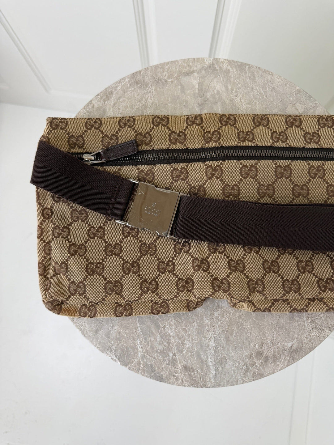Preloved Vintageline X Molly&My - Gucci Bumbag 3341 – Vintage - Logo Bæltetasker 