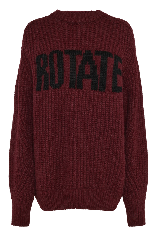Rotate - Knitted Logo Sweater 1164492694 - 2694 Winetasting Strikbluser 