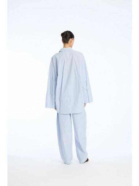 Rotate - Poplin Tapered Pants 1153643082 - 3082 Hydrangea (blue) Comb. Bukser 
