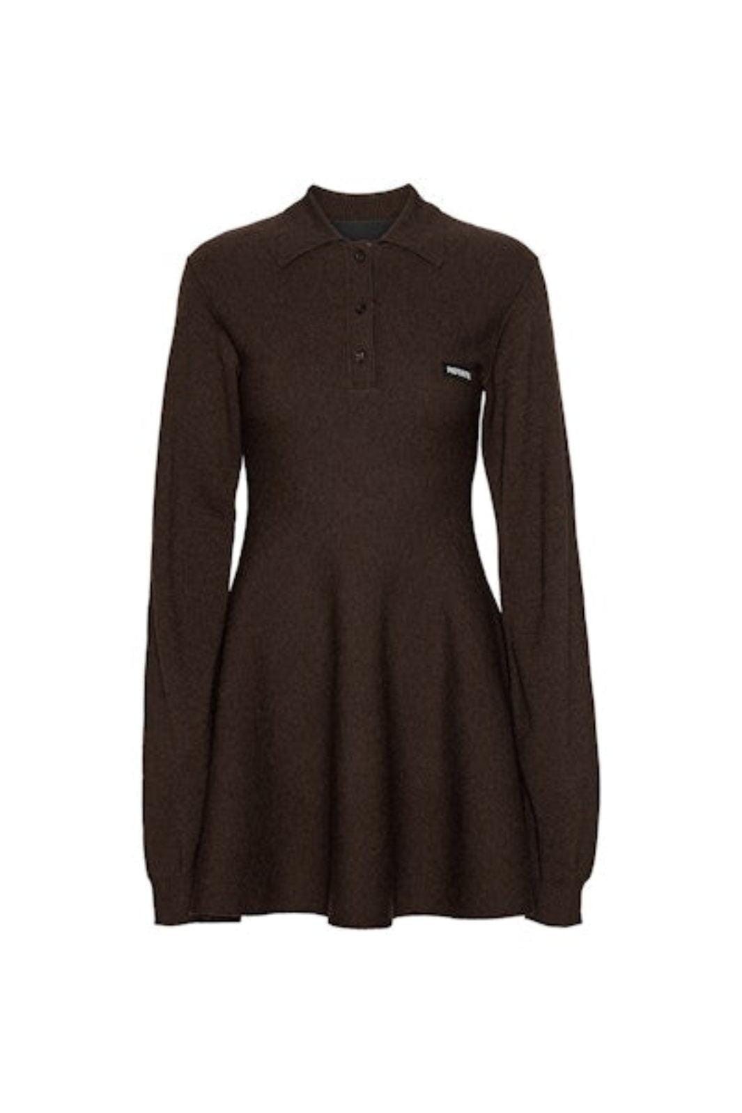 Rotate - Slinky Knit Polo Dress 1154881667 - Molé Kjoler 