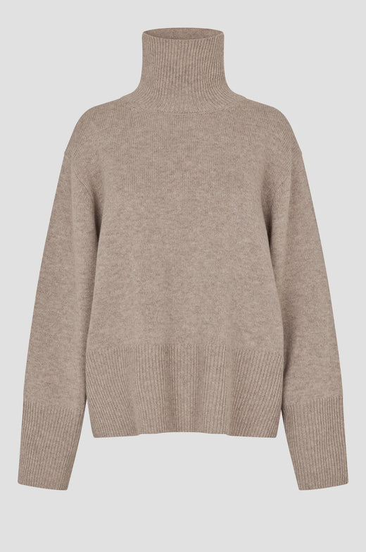 Second Female - Alpha Knit T-Neck 59195 - 6138 Fallen Rock Strikbluser 