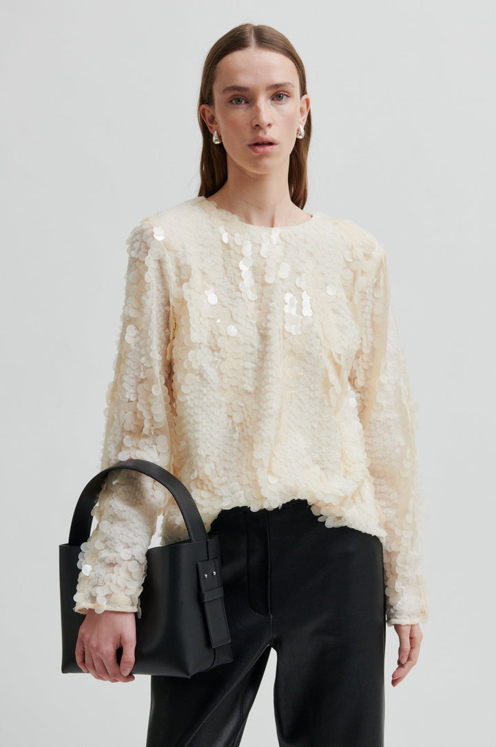 Second Female - Glimmer Blouse 60207 - 1045 Jet Stream Bluser 