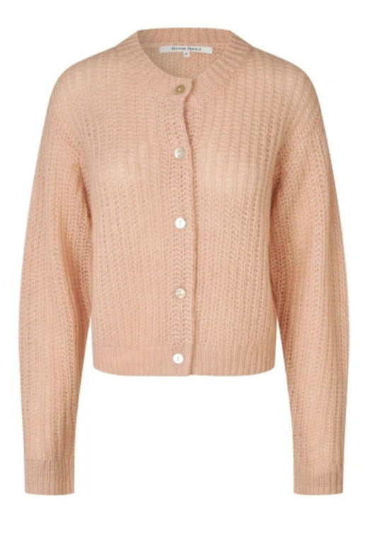 Second Female - Glora LS Knit Cardigan 61298 - 3077 Cream Tan Cardigans 