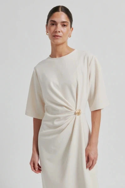 Second Female - Liana Dress 60498 - 0512 Soft Beige Kjoler 