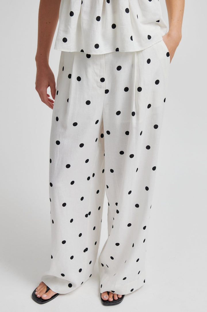 Second Female - Salliy Trousers 60845 - 1016 White Alyssum Bukser 