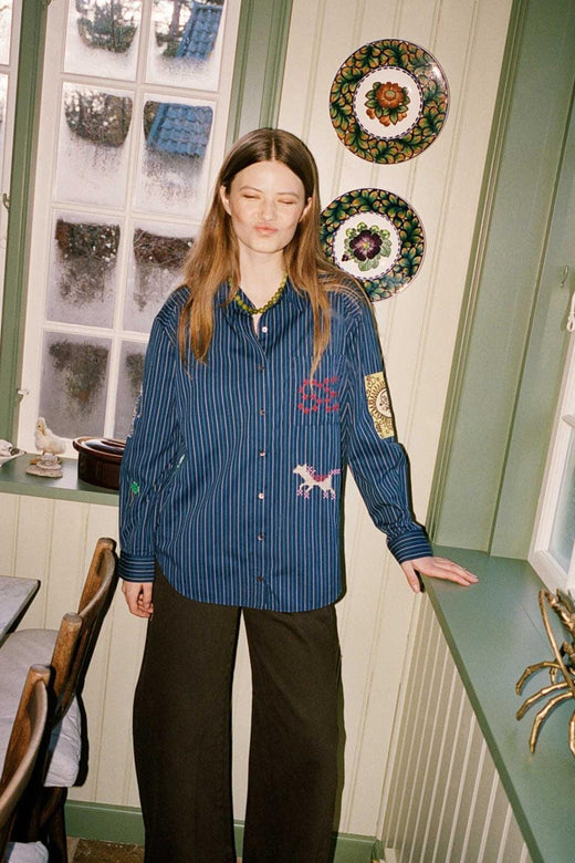 Sissel Edelbo - Brenna Shirt Se 2007 - Navy Stripes Skjorter 