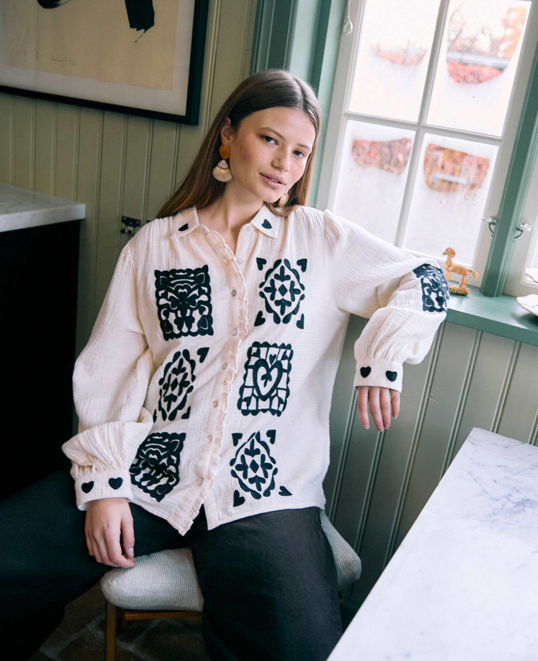 Sissel Edelbo - Kaiser Shirt Se 2022 - Off White Skjorter 