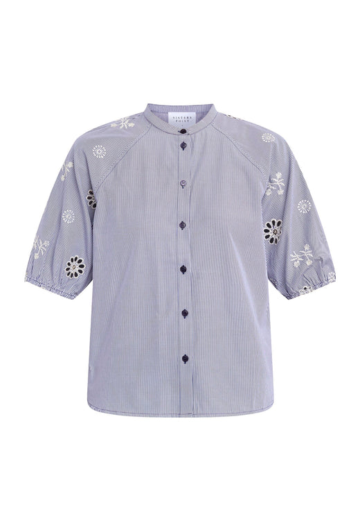 Sisters Point - Edina-Ss 19926 - 831 - Navy Stripes Skjorter 