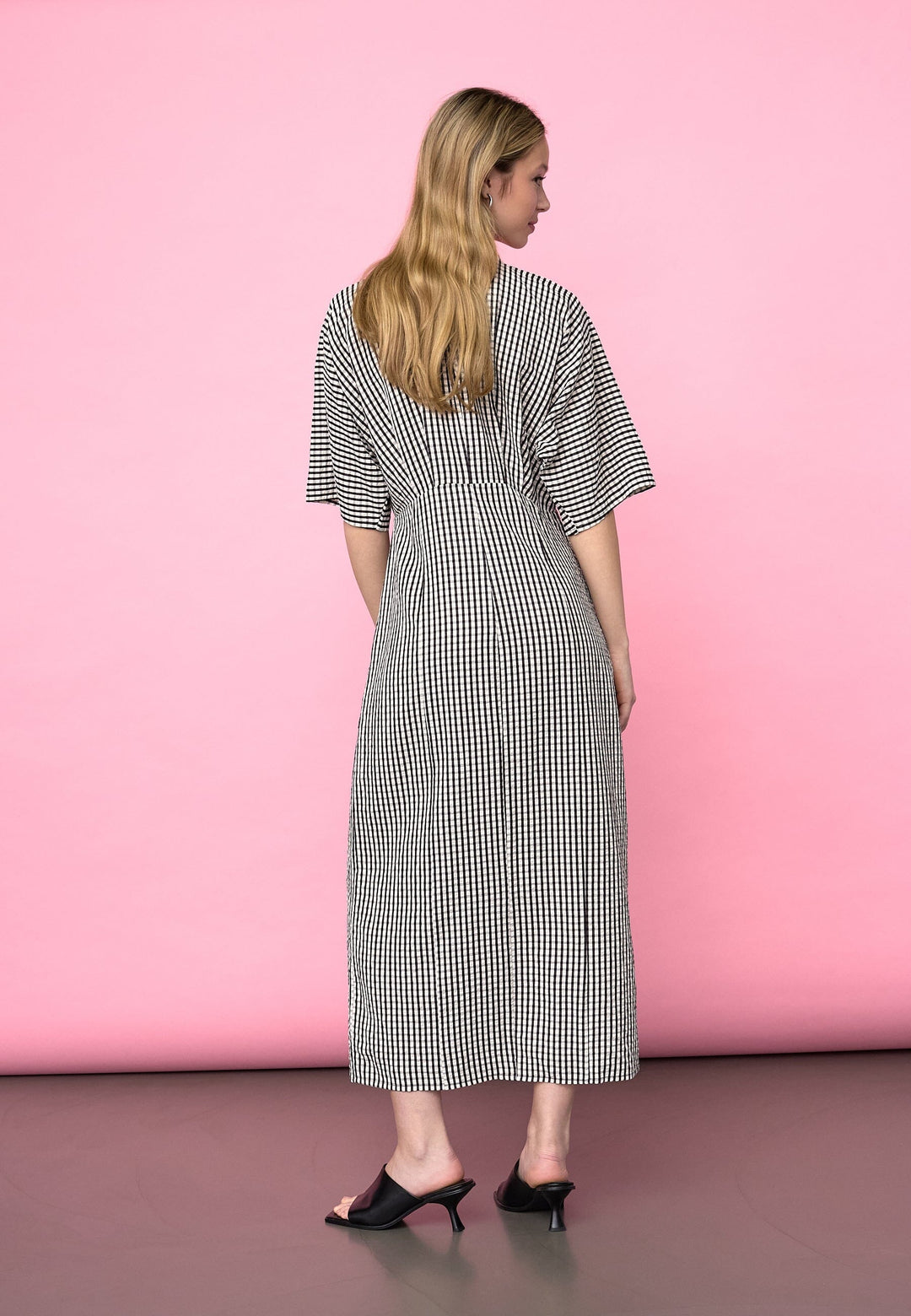 Sisters Point - Eleo-Dr1 20053 - 840 - Cream/Black Check Kjoler 