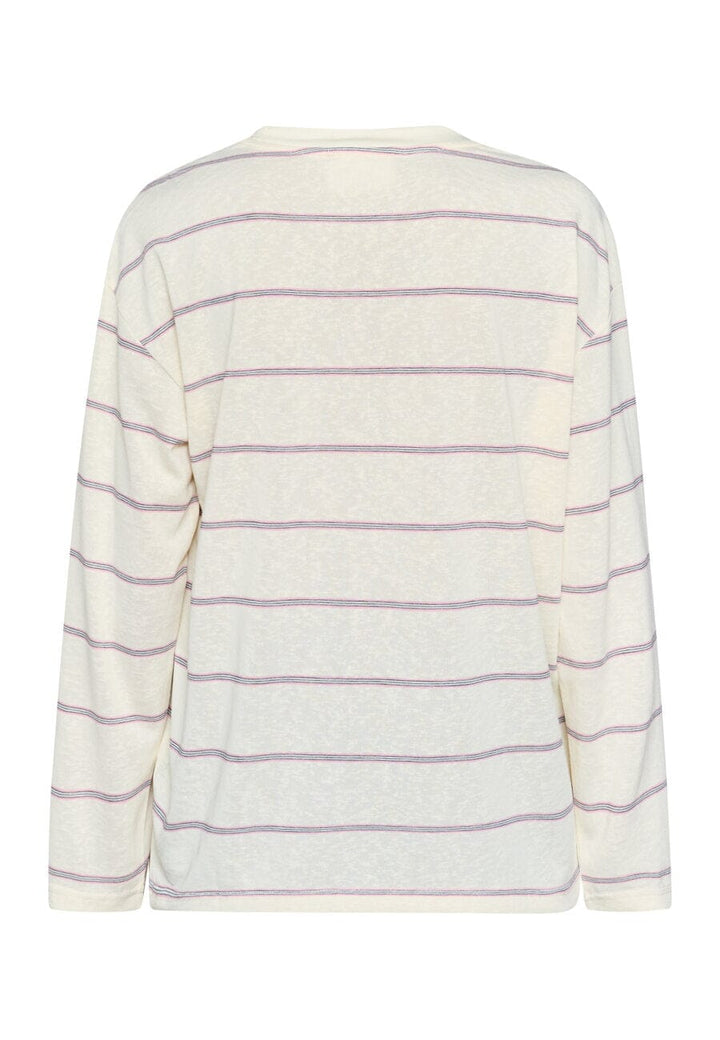 Sisters Point - Esther-Ls 19561 - 833 - Cream Stripe Bluser 