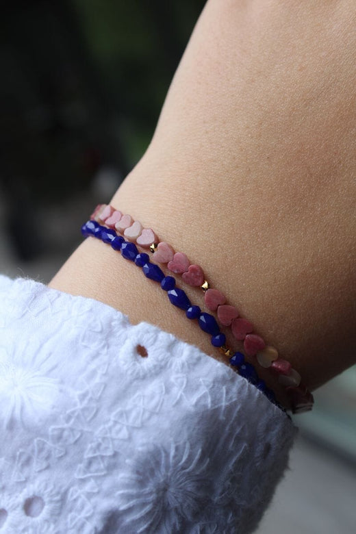Stine A - Pink Hearts Bracelet - 3238-2 Armbånd 