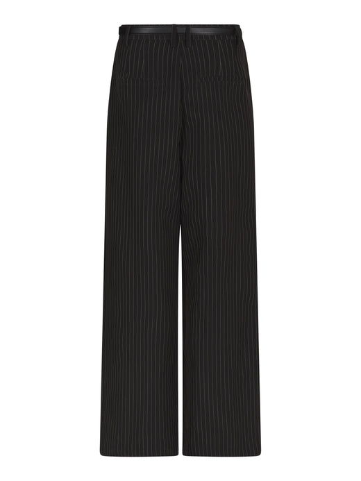 Valentin Studio - Business Pinstripe Pants 169618 - 100 - Black Bukser 