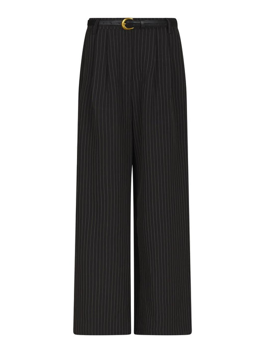 Valentin Studio - Business Pinstripe Pants 169618 - 100 - Black Bukser 