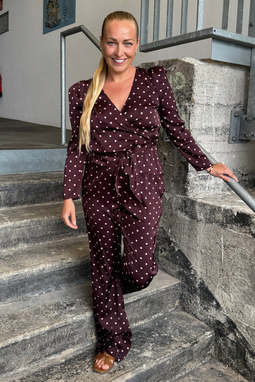 Valentin Studio - Comfy Dot Pants 167410 - 162 - Bordeaux Bukser 