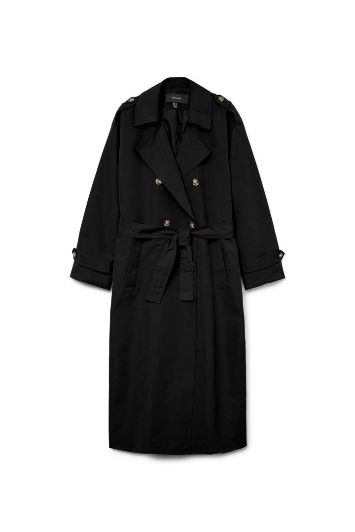 Vero Moda - Vmchloe Long Trenchcoat - 4450192 Black
