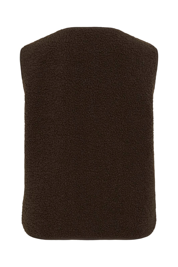 Vila - Viada Teddy Waistcoat - 4889823 Coffee Bean