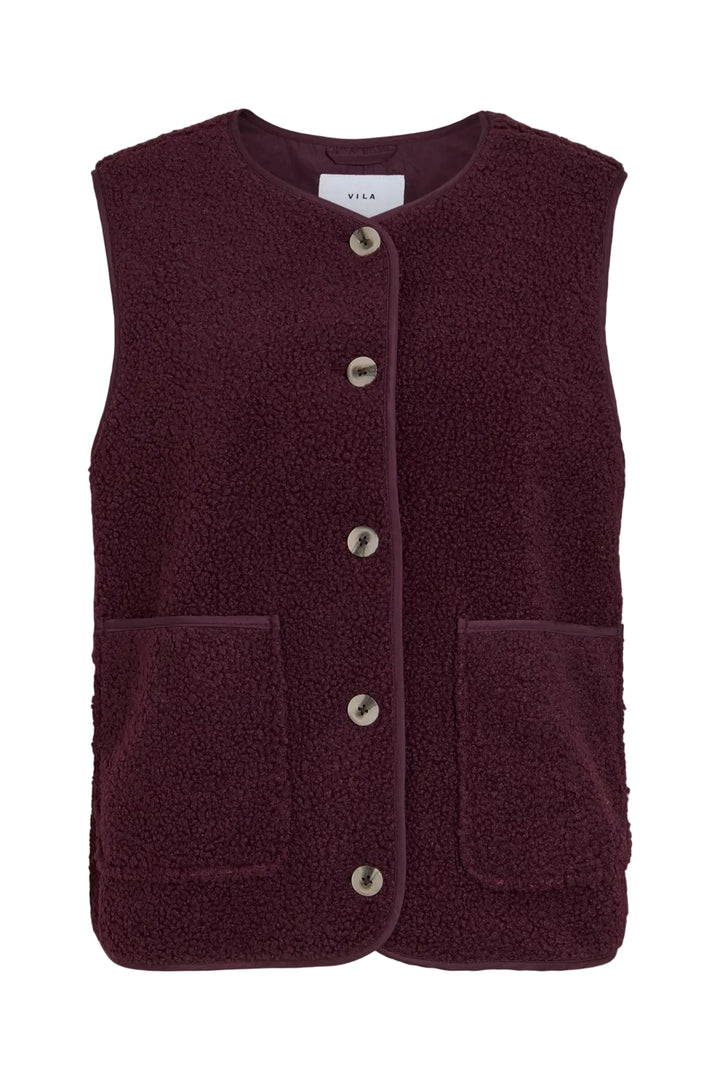 Vila - Viada Teddy Waistcoat - 5095953 Port Royale
