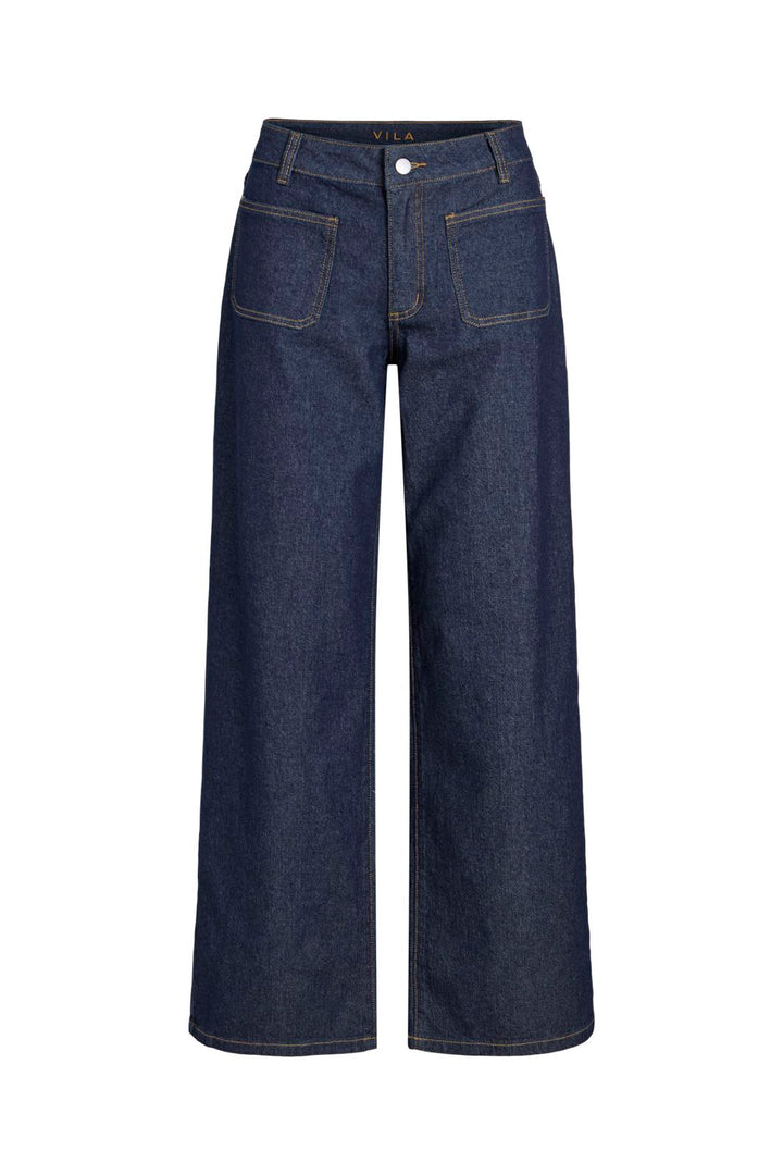 Vila - Viflorie Rio Rw Wide Pocket Jeans - 5121935 Dark Blue Denim