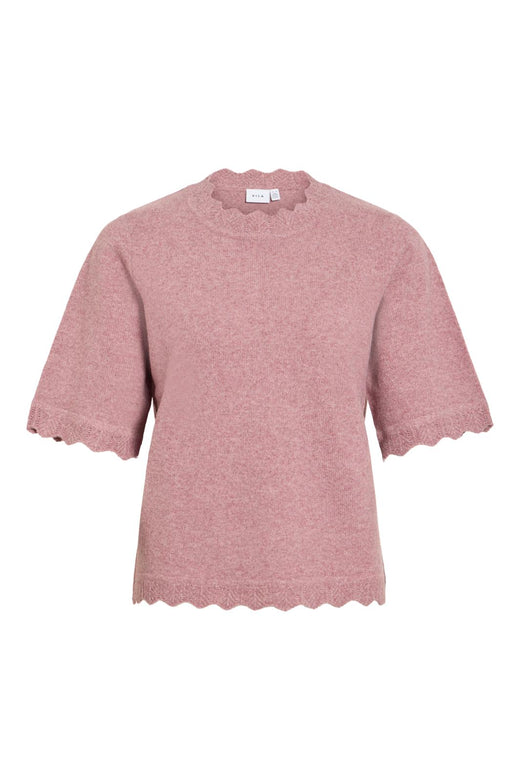 Vila - Vinikolina O-Neck 2/4 Knit Top - 5111520 Nostalgia Rose Melange