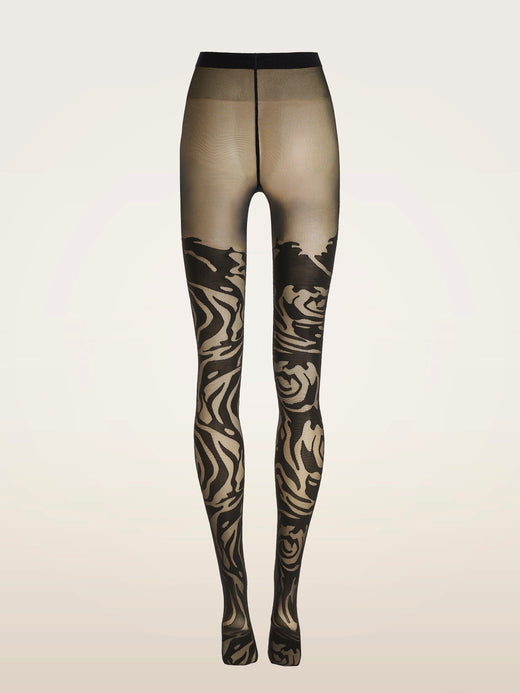 Wolford - Rose Shadow Tights 17683 - 9180 Black/black Strømpebukser 