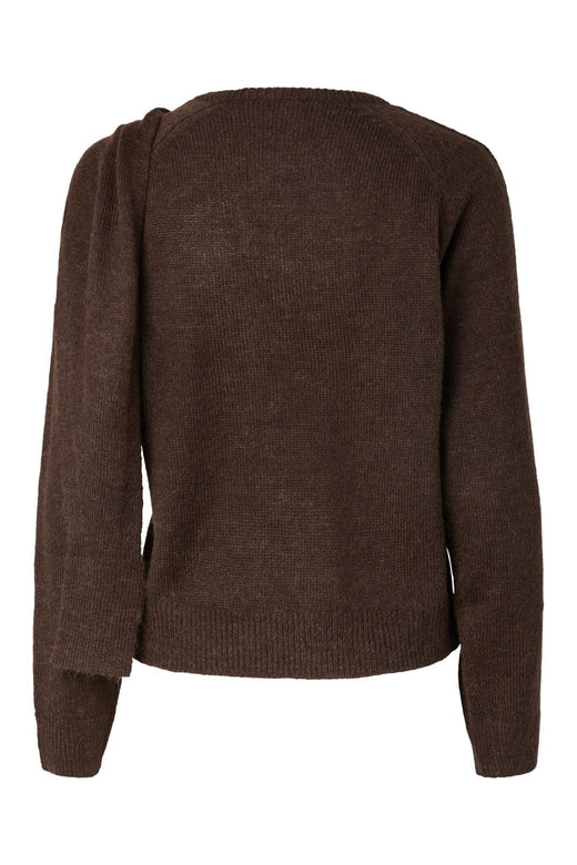 YAS - Yascala Ls Cape Knit Pullover - 5237991 Chocolate Brown