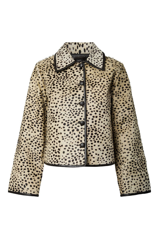YAS - Yascheemi Ls Leather Jacket - 5217206 Sea Pearl Cheemi Print