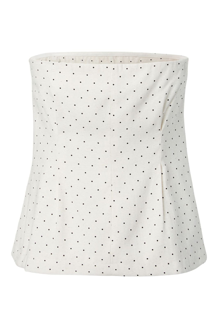 YAS - Yasdotly Corsage Top - 5067501 Star White W. Black Dots