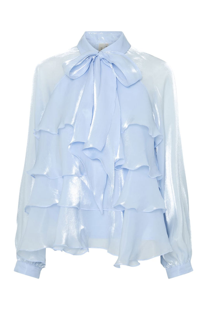 YAS - Yaseloise Ls Shiny Top - 4673891 Vista Blue
