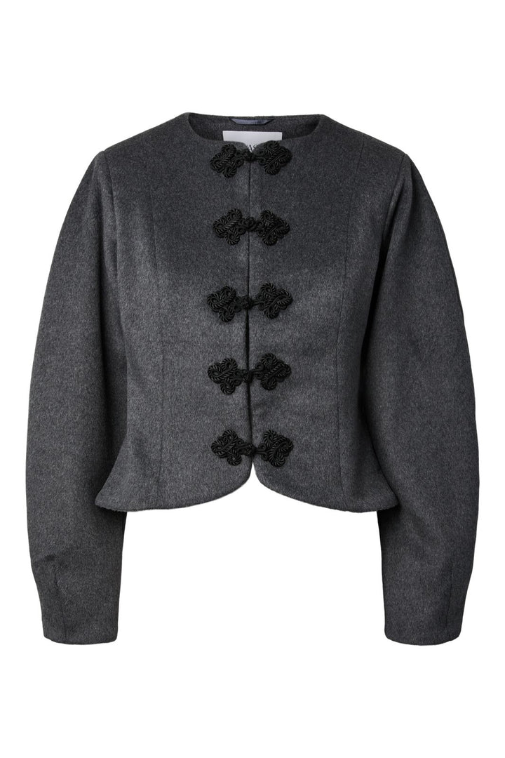 YAS - Yasnapo Ls Wool Jacket Story - 5184802 Dark Grey Melange
