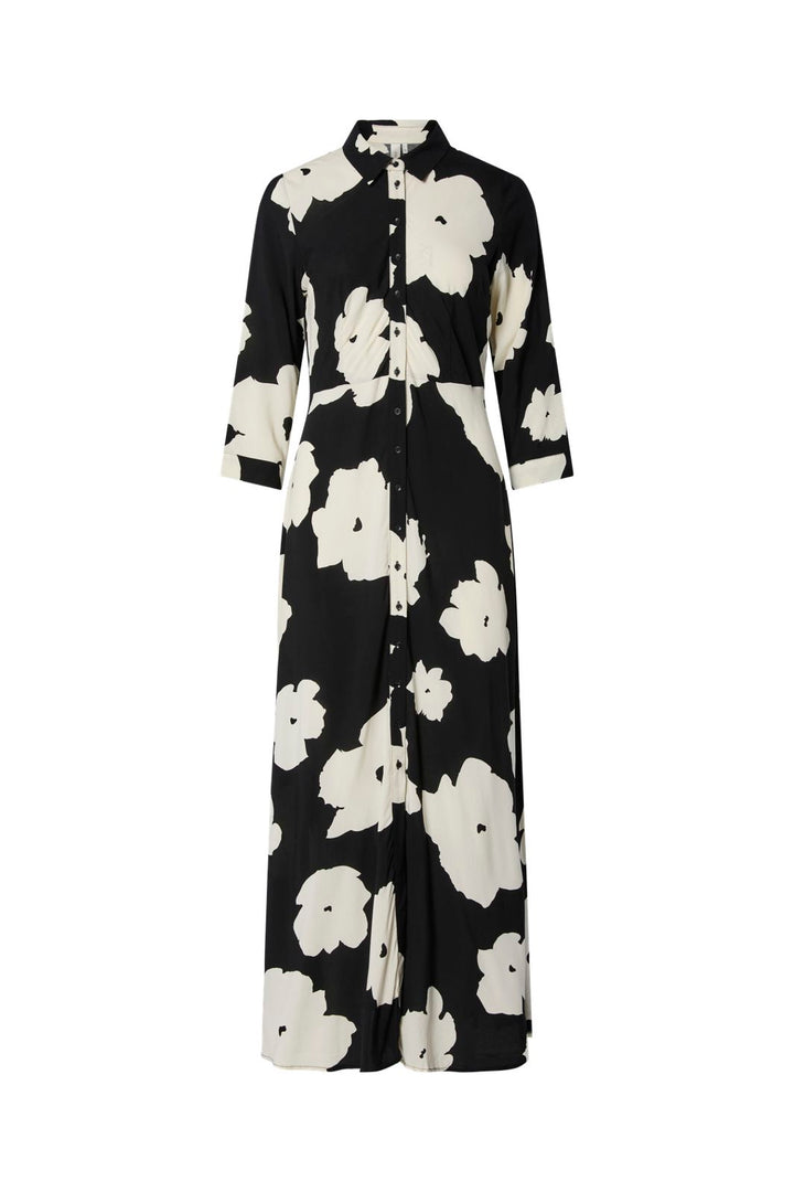 YAS - Yassavanna Long Shirt Dress - 4630883 Black Mille