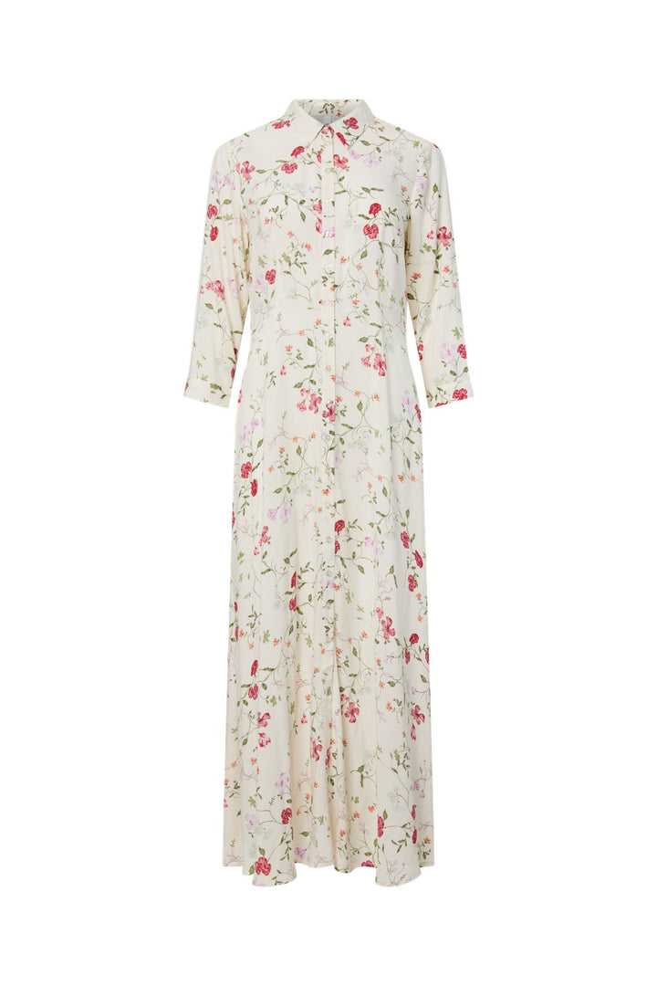 YAS - Yassavanna Long Shirt Dress - 4971139 Pristine Botalia