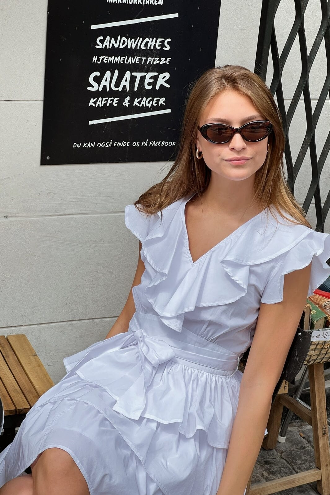 Forudbestilling - Neo Noir - Joseline Poplin Top - White Bluser 