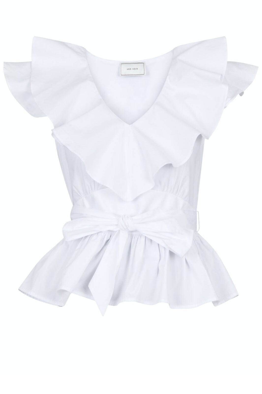 Forudbestilling - Neo Noir - Joseline Poplin Top - White (Juni) Bluser 