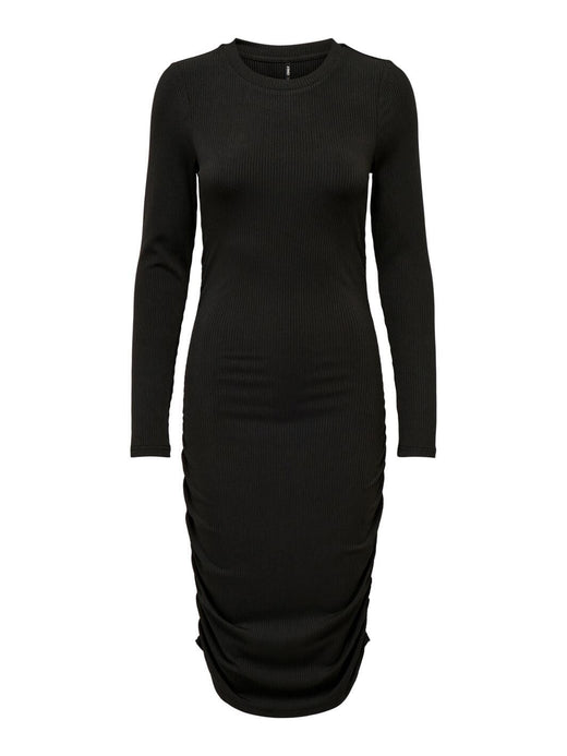 Only - Onlitsi L/S Ruching Dress - 4305059 Black